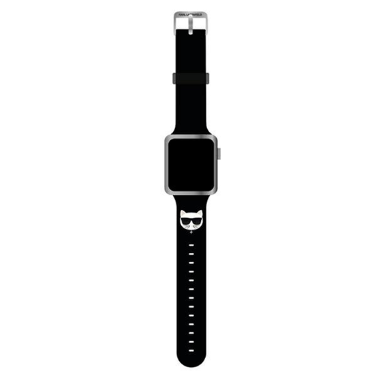 Picture of Karl Lagerfeld Apple Watch 38/40/41mm Choupette Head Watch Strap Black