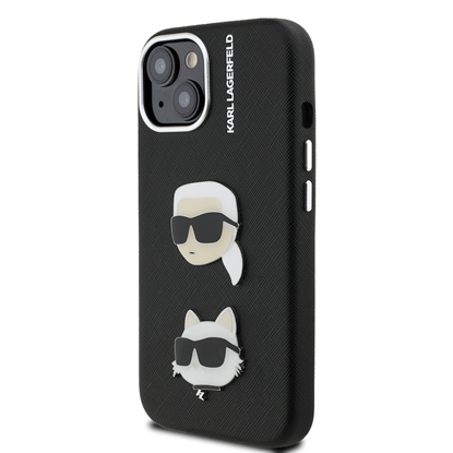 Изображение Karl Lagerfeld Grained PU K&CH Heads Case for Apple iPhone 15