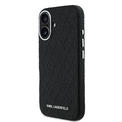Изображение Karl Lagerfeld Grained PU Repeated Logo MagSafe Case for Apple iPhone 16