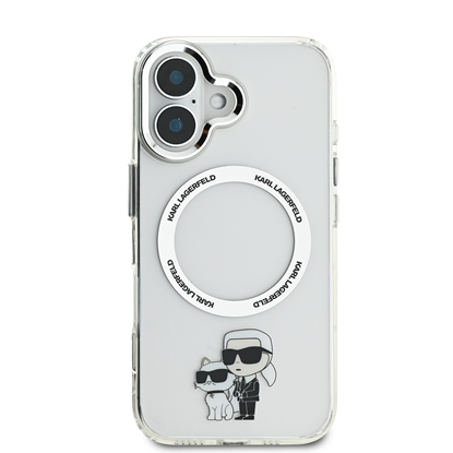 Attēls no Karl Lagerfeld IML Karl and Choupette MagSafe Case for iPhone 16 / transparent