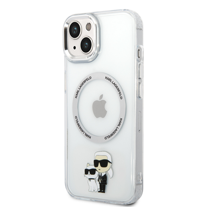Attēls no Karl Lagerfeld IML Karl and Choupette MagSafe Case for iPhone 15 / transparent