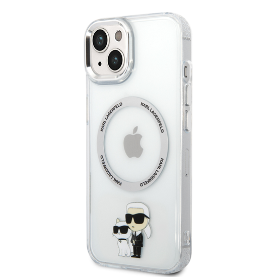 Picture of Karl Lagerfeld IML Karl and Choupette MagSafe Case for iPhone 15 / transparent