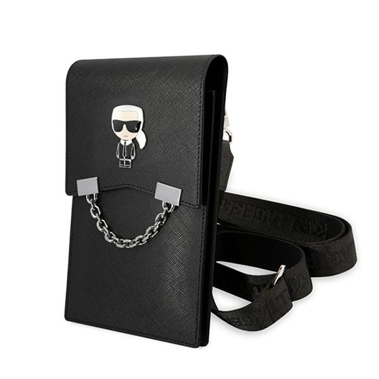 Picture of Karl Lagerfeld Saffiano Metal Ikonik Wallet Phone 