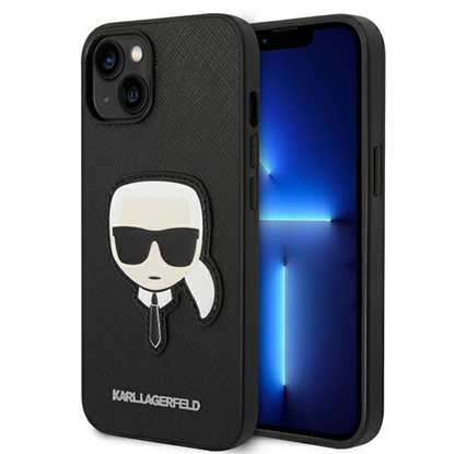 Picture of Karl Lagerfeld PU Saffiano Karl Head Case for iPhone 14 Plus / Black