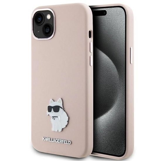 Picture of Karl Lagerfeld Silicone Choupette Metal Pin Case f