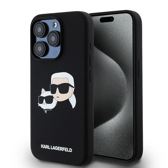Изображение Karl Lagerfeld Karl Lagerfeld Silicone Karl&Choupette MagSafe case for iPhone 15 Pro Max - black