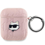 Изображение Karl Lagerfeld PU Embossed Choupette Head Case for AirPods 1/2 / Pink