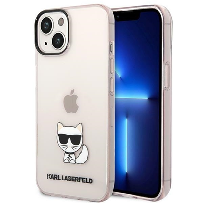 Изображение Karl Lagerfeld Choupette Logo Case for iPhone 14 Plus / pink