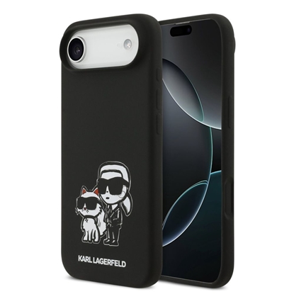 Attēls no Karl Lagerfeld Apple iPhone Air Liquid Silicone K&CH Sketch MagSafe Case Black