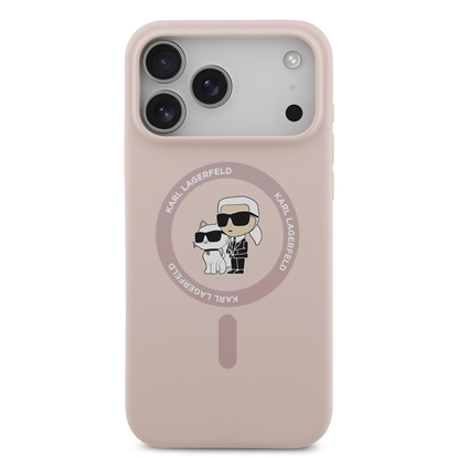Изображение Karl Lagerfeld Liquid Silicone Karl and Choupette MagSafe Case for Apple iPhone 17 Pro Max