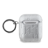 Изображение Karl Lagerfeld PU Embossed Karl and Choupette Heads Case for AirPods 1/2 / Silver