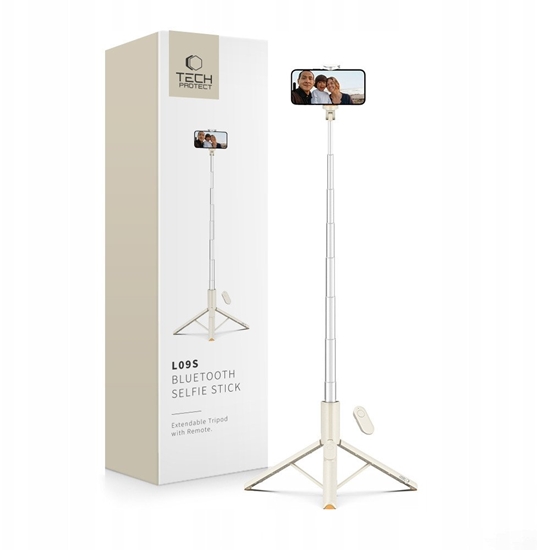Picture of Kijek Tech-Protect L09S Bluetooth Selfie Stick Tripod Beige