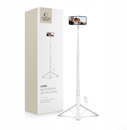 Attēls no Kijek Tech-Protect L09S Bluetooth Selfie Stick Tripod White