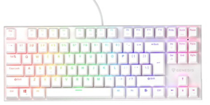 Picture of Klaviatūra Genesis Thor 303 TKL RGB white Outemu Peach Silent