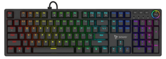 Изображение Klaviatūra Savio Styx Mechanical keyboard Brown Outemu