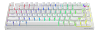 Attēls no Klaviatūra Savio Wireless Mechanical Phenix White 75% Outemu Yellow Pro