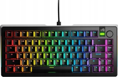 Изображение Klawiatura Glorious PC Gaming Race Glorious GMMK 3 Pro 75 % Custom Gaming-Tastatur - Pre-Built, ANSI (US), Fox Switches, schwarz