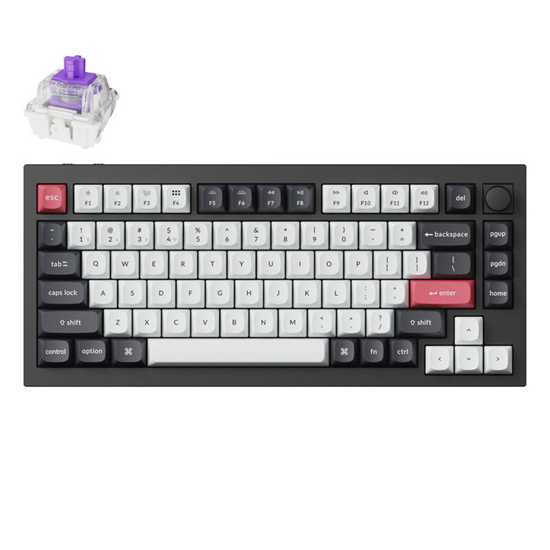 Изображение Klawiatura Keychron Q1 HE QMK Gateron Double-Rail Magnetic Nebula (Q1H-M1)