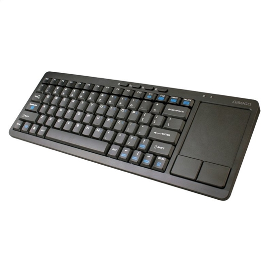 Picture of Omega OKB004B Wireless Keyboard + TouchPad For Smart TV / Android / MacOS / Linux / iTV / 2.4 Ghz USB (ENG)