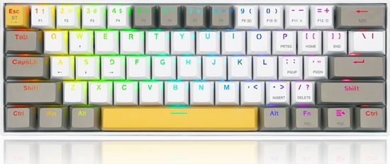 Изображение Klawiatura Redragon K350 Draconic Pro Brown switch (K530-YL-WT-GY-RGB-PRO)