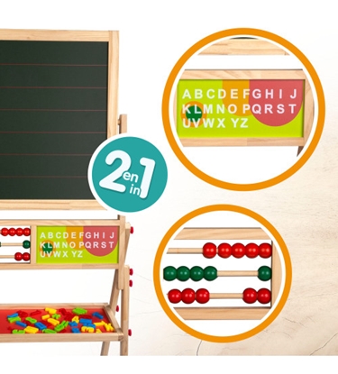 Picture of Koka tāfele rakstīšanai marķieris, krītu, magnēt. burti 68x112 cm 4+ CB42149