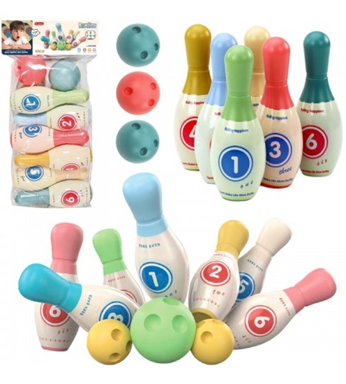 Picture of Ķegļu komplekts boulings 49x19 cm 6 kegli un 2 bumbas HW22072051