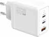 Picture of Ładowarka sieciowa 2x USB C + USB A Power Delivery biała, GaN 65W