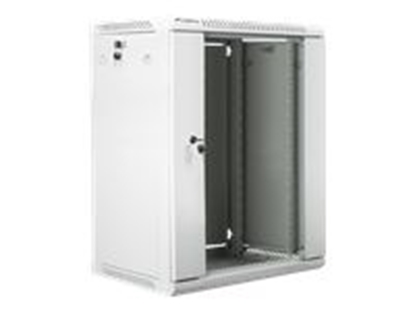 Изображение Lanberg Rack Wandschrank 19" 15U/600X450 Glastür grau