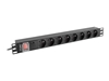 Picture of Lanberg STECKDOSENLEISTE RACK PDU 19" LANBERG 1U 16A 8X 230V