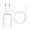 Picture of Baseus Baseus Super Si 1C fast charger USB Type C 20W Power Delivery + USB Type C - Lightning cable 1m white (TZCCSUP-B02)