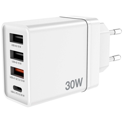 Изображение Lādētājs Verbatim Wall Charger 30W White 