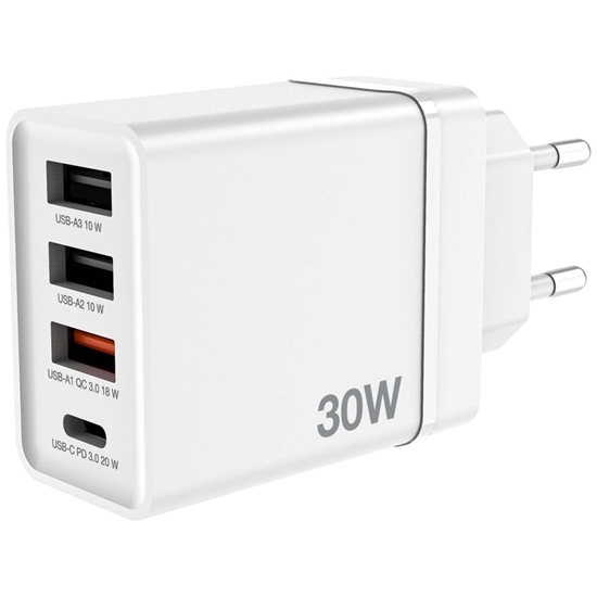 Picture of Lādētājs Verbatim Wall Charger 30W White 