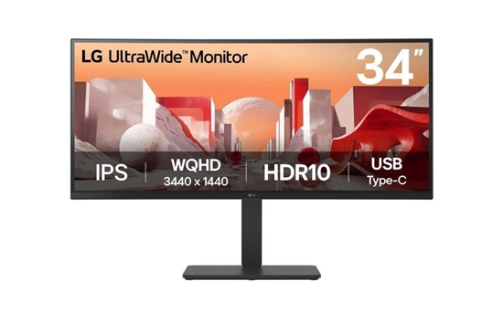 Picture of LCD Monitor|LG|34 "|3440 x 1440 pixels|Wide Quad HD|Native aspect ratio 21:9|LCD|Curved|34BA75QE-B