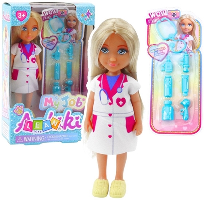 Attēls no LeanToys Zestaw Mini Laleczka Ankiki Lekarz Z Akcesoriami Do Leczenia