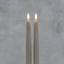 Picture of LED galda sveces ar 3D liesmu, 2 gab., pelēkas