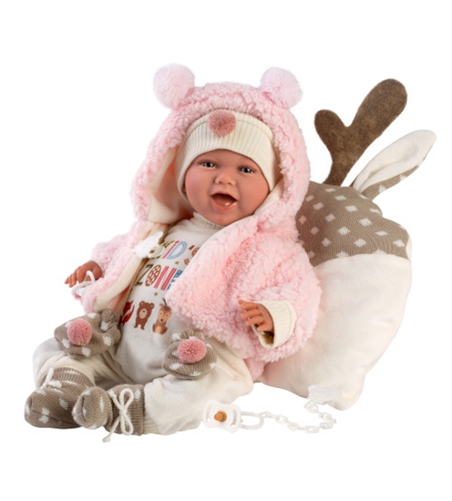 Picture of Lelle Mimi 42 cm (raud, runā, ar mānekli, mīkstais ķermenis, lokas rokas un kājas) Spānija LL74028