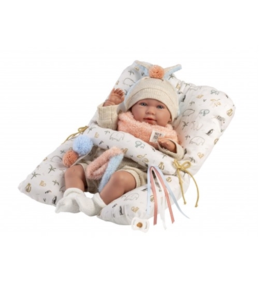 Attēls no Lelle zīdainis Mimi 42 cm (spilvens, raud, runā, ar mānekli, mīkstais ķermenis) Spānija LL74128