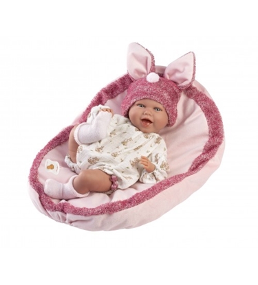 Attēls no Lelle zīdainis Mimi 42 cm (spilvens, smejas, runā, ar mānekli, mīkstais ķermenis) Spānija LL74134