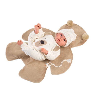 Attēls no Lelle zīdainis Osito ar sedziņu 36 cm (raud, runā, ar mānekli, mīkstais ķermenis) Spānija LL63645