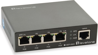 Attēls no LevelOne GEP-0523 5-Port-Gigabit-PoE-Switch