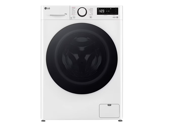 Изображение LG Washing machine | F4WR510S0W | Energy efficiency class A-10% | Front loading | Washing capacity 10 kg | 1400 RPM | Depth 57 cm | Width 60 cm | Display | LED | Steam function | Direct drive | White