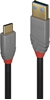 Picture of Lindy 0.5m USB 3.2 Type A to C Cable, 5A PD, Anthra Line