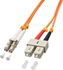 Picture of Lindy 10m OM2 LC - SC Duplex fibre optic cable Orange