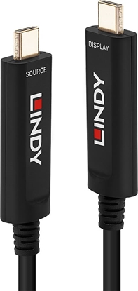 Attēls no Lindy 15m Fibre Optic  Hybrid USB Type C Cable, Audio / Video Only