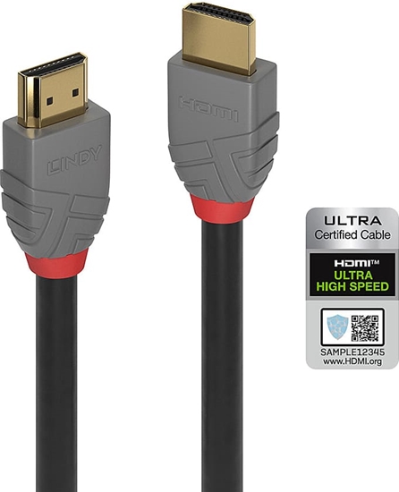 Изображение Lindy 2m Ultra High Speed HDMI Cable, Anthra Line