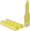 Picture of Lindy RJ45 Port Locks YELLOW, 10x + 1 Key