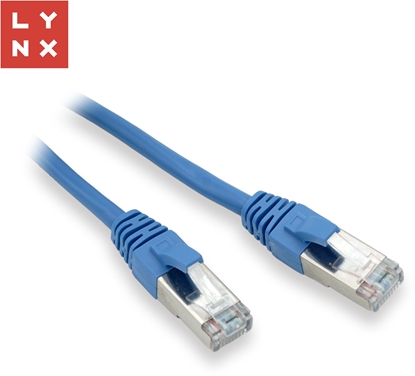 Изображение LYNX FTP patch kabel Cat5e PVC, CCA, 1m, modrý (balení obsahuje 10ks)