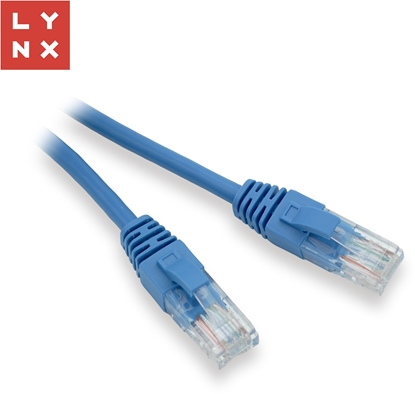 Attēls no LYNX UTP patch kabel Cat5e, PVC, CCA, 0,5m, modrý (balení obsahuje 10ks)