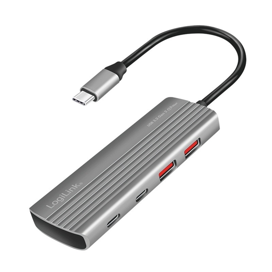 Picture of Logilink Ultra-Slim USB 3.2 Gen2 Hub, 2x USB-A, 2x USB-C, PD