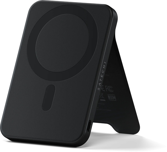 Picture of Magnetyczny powerbank z podstawk Satechi OntheGo Powerbank 5000mAh MagSafe Qi2 (black)